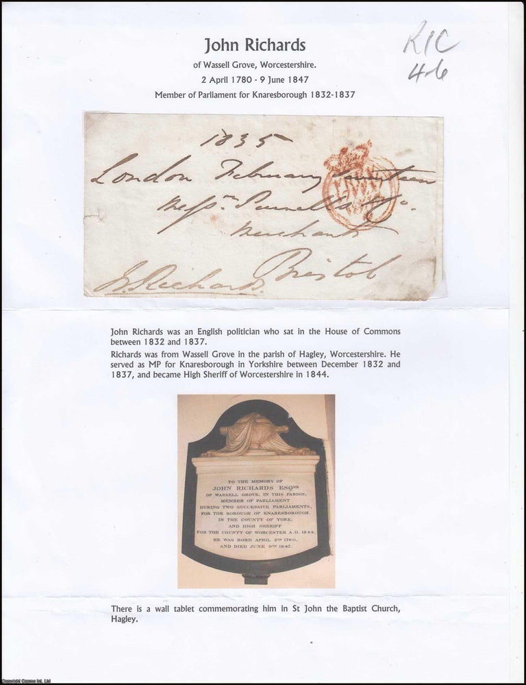 Item #365934 John Richards of Wassell Grove, Worcestershire, 2 April 1780 - 9 June 1847. Member...