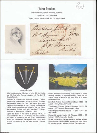 Item #365938 John Poulett of Hinton House, Hinton St George, Somerset, 5 July 1783 - 20 June...