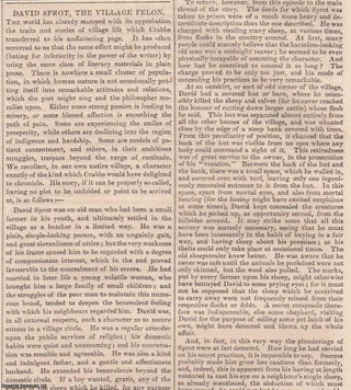 Item #365994 1837. David Sprot, the Village Felon. FEATURED in Chambers' Edinburgh Journal. A...