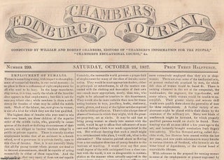 Item #366016 1837. Employment of Females. FEATURED in Chambers' Edinburgh Journal. A single...
