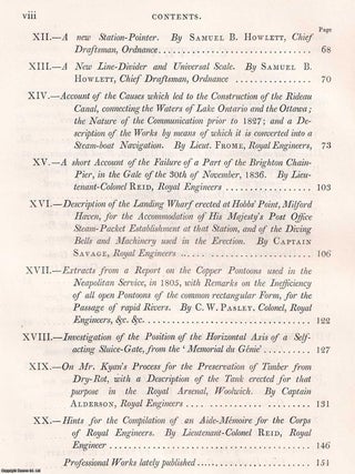 Corps of Royal Engineers, 1837. Papers on Subjects connected with the Duties of the Corps of Royal Engineers, 1837. Published & Printed by J. Barker 1837.