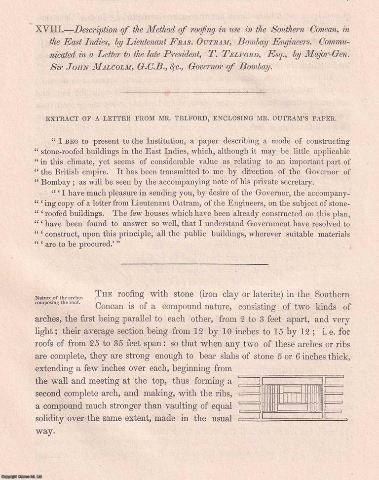 Item #366148 Description of the Method of Roofing in use in the Southern Concan, in the East...