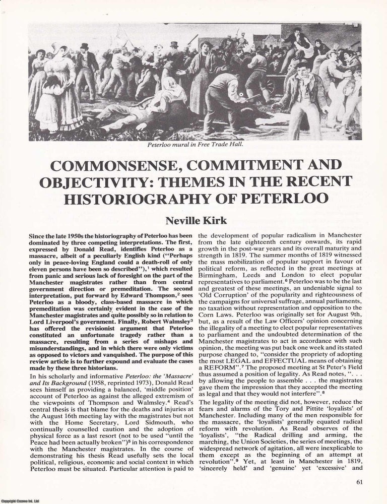 Peterloo Massacre : Commonsense, Commitment and Objectivity: Themes in ...
