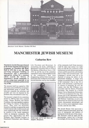 Manchester Jewish Museum. An original article from Manchester Region History. Catherine Rew.