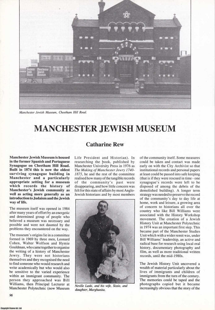 Item #366403 Manchester Jewish Museum. An original article from Manchester Region History Review...