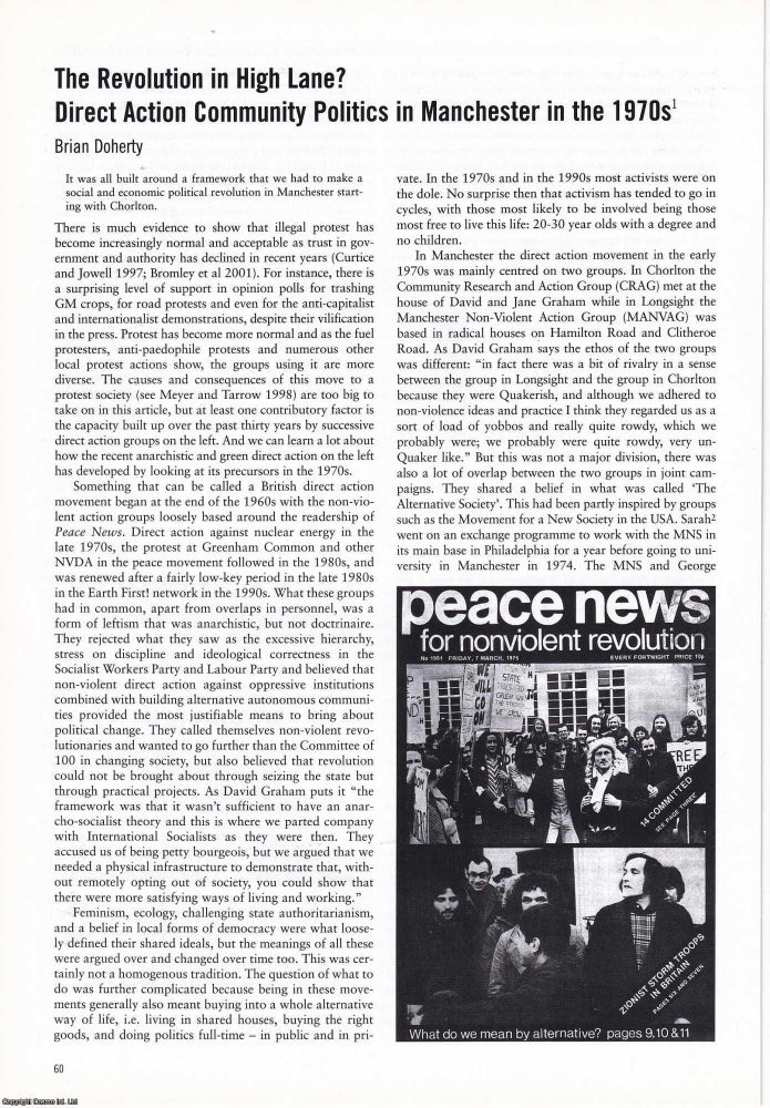 Item #366416 The Revolution in High Lane ? Direct Action Community Politics in Manchester in the...