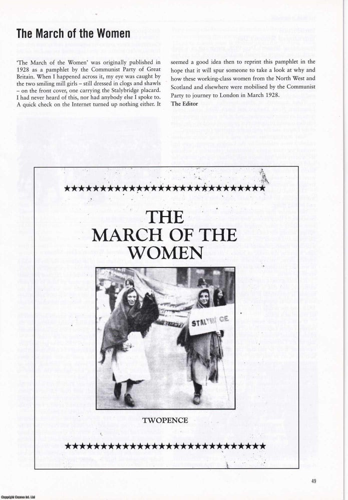 Item #366422 The March of Women, 1928: The Women's Peace Crusade in Manchester, June-Sept...