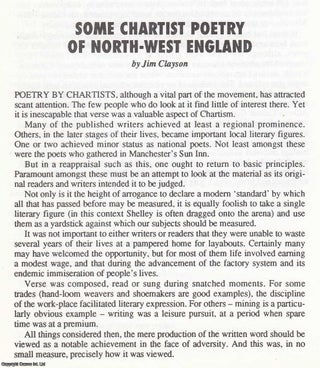 Item #366504 Some Chartist Poetry of North-West England. An original article from North West...