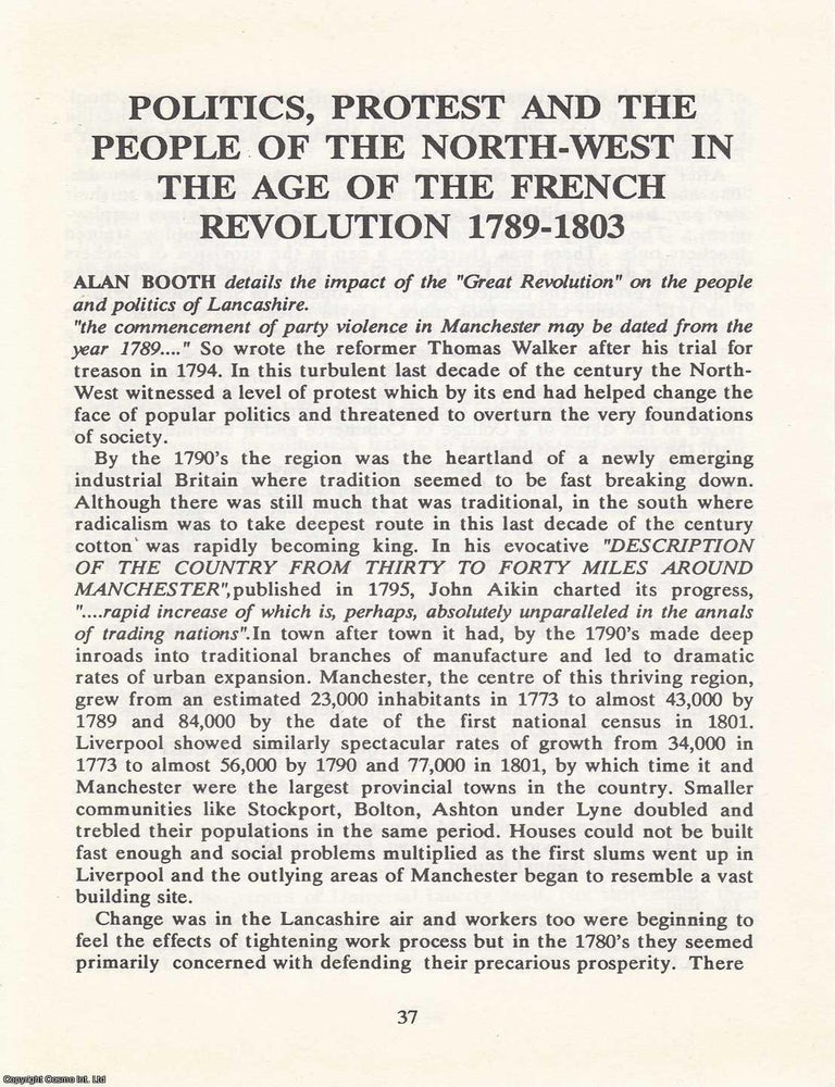 Item #366520 Politics, Protest and the People of the North West in the Age of the French...