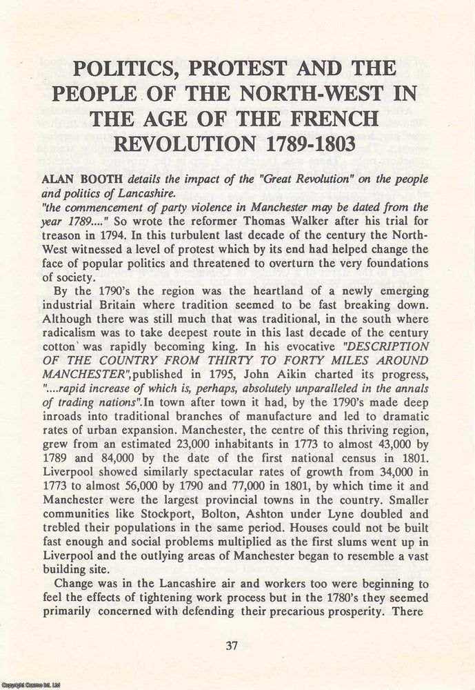 Item #366520 Politics, Protest and the People of the North West in the Age of the French...