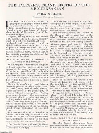 The Balearics, Island Sisters of The Mediterranean. An original article from the National Geographic Magazine, 1928.