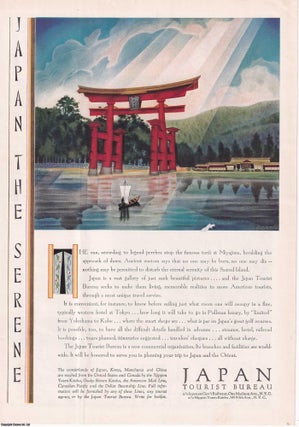 Item #366931 1929-30 Japan Tourist Bureau. Three colour advertising pages. From the Review of...