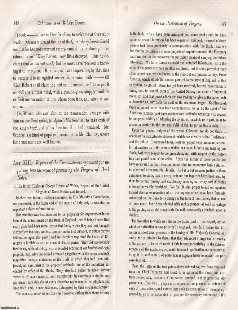 Item #366998 Report into The Prevention of the Forgery of Bank of England Bank Notes. An uncommon...