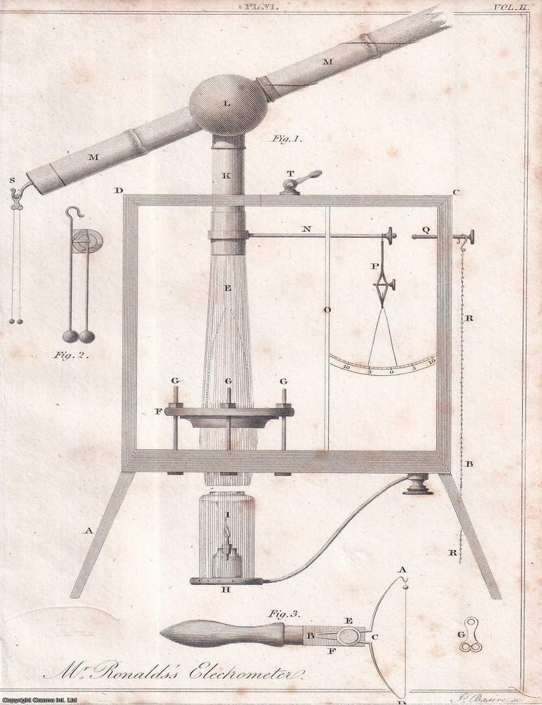 Item #367277 An Account of an atmospheric Electrometer, by Francis Ronalds. An uncommon original...