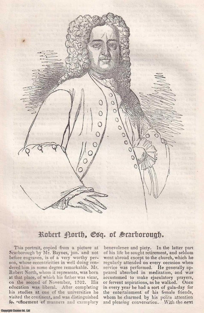 Item #367331 Robert North of Scarborough. An original article from Hone's Every Day Book,...
