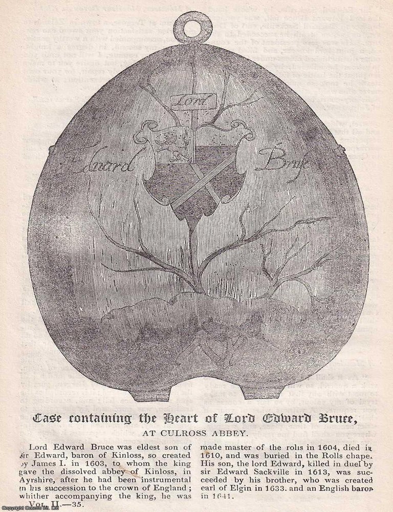 Item #367342 Case containing the Heart of Lord Edward Bruce, at Culross Abbey. An original...