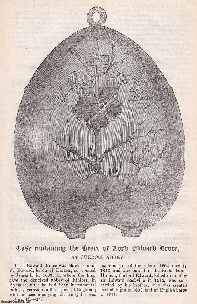 Item #367342 Case containing the Heart of Lord Edward Bruce, at Culross Abbey. An original...
