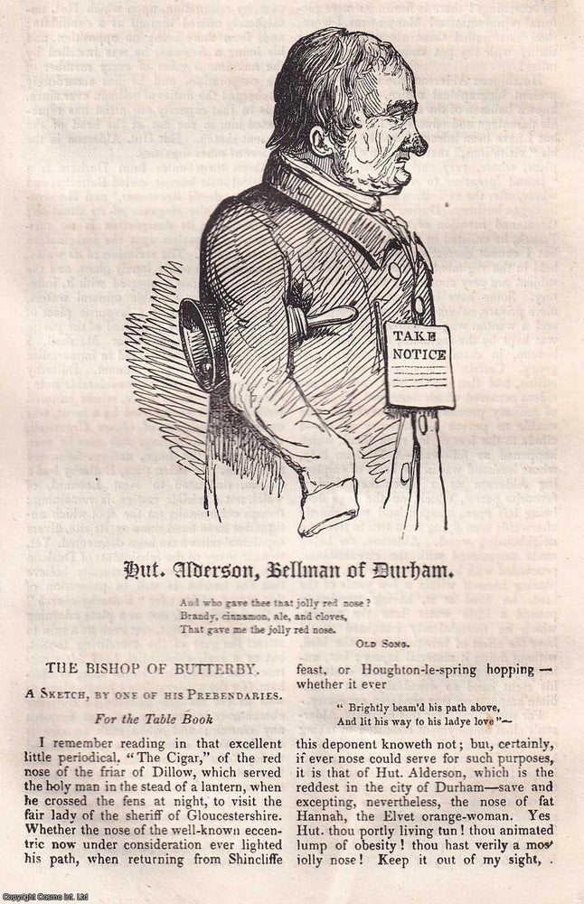 Item #367347 Hutchinson Alderson, Bellman of Durham, Lord Bishop of Butterby. An original article...