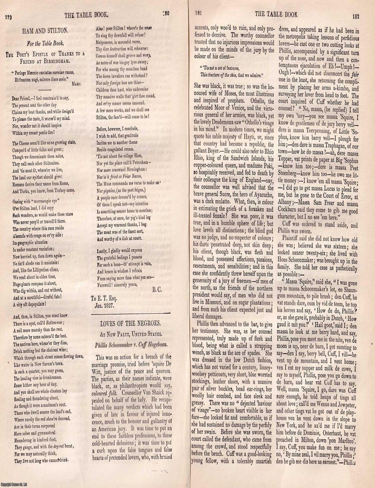 Item #367354 Breach of Marriage Promise; Loves of the Negroes, at New Paltz, United States....