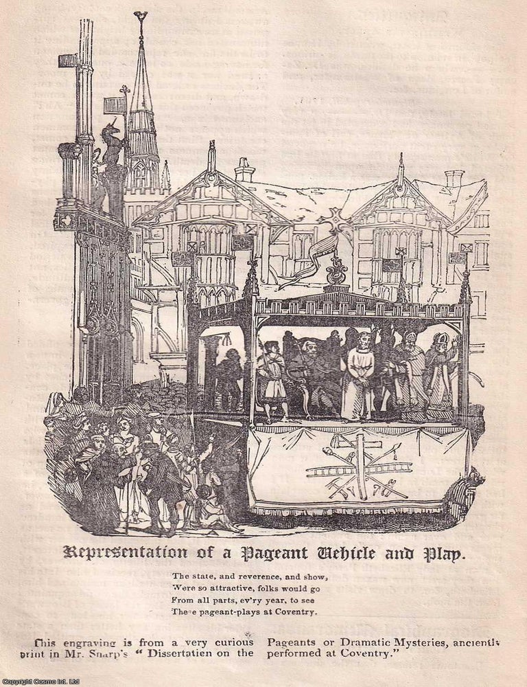 Item #367358 The Coventry Mystery Plays; Representation of a Pageant Vehicle and Play. An...