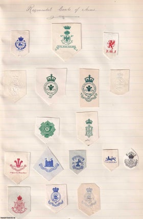 Item #367364 Victorian era Scrapbook, titled in ink Crests. Approximately 32 pages, pasted with...