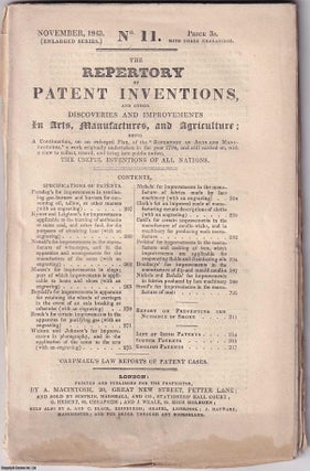 Item #367371 November 1843. The Repertory of Patent Inventions, and other Discoveries and...