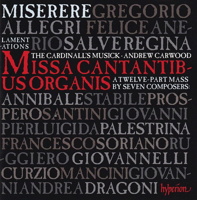 Item #367759 Allegri's Miserere and the Music of Rome. The Cardinall's Musick, Andrew...