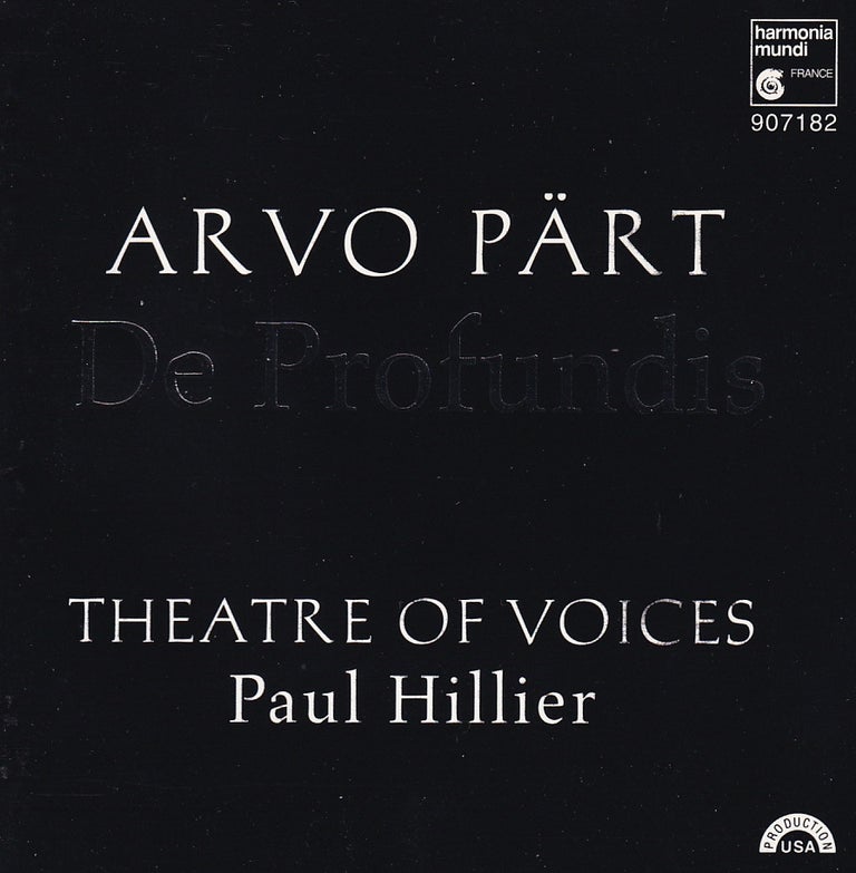 Item #367784 Arvo Part (born 1935 in Paide, Estonia) : De Profundis. Theatre of Voices, Paul...