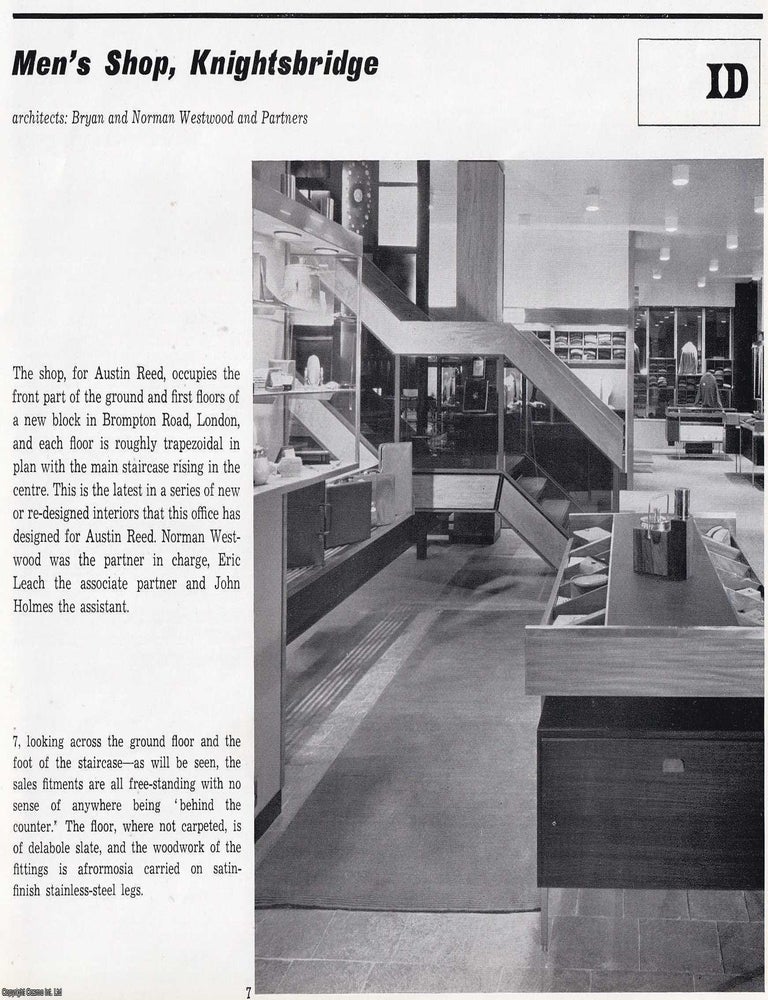 Item #367836 Austin Reed Men's Shop, Knightsbridge. Architects; Bryan & Norman Westwood...