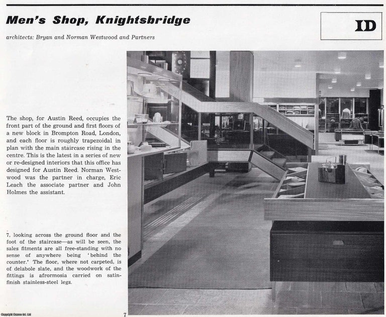Item #367836 Austin Reed Men's Shop, Knightsbridge. Architects; Bryan & Norman Westwood...
