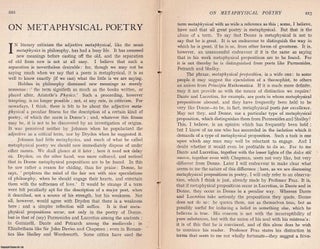 Item #368179 Metaphysical Poetry. A rare original article from Scrutiny Magazine, 1933. James Smith