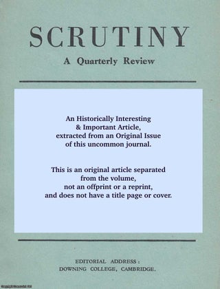 Item #368301 As You Like It. A rare original article from Scrutiny Magazine, 1941. James Smith