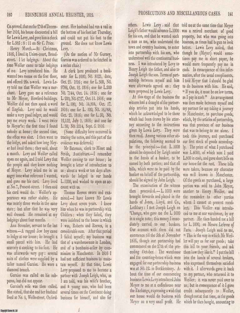 Item #368561 John Kinnear, Mosely Woolf, and Lewis Levy. Commercial frauds against merchants and...