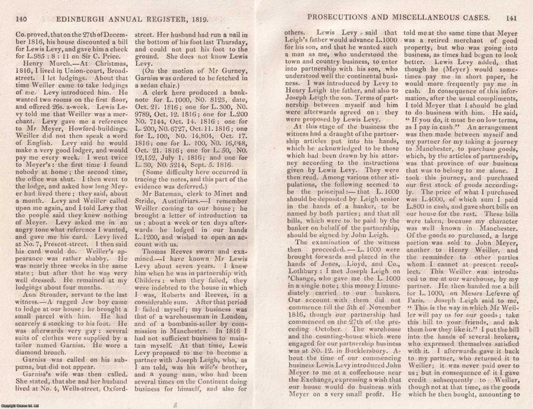 Item #368561 John Kinnear, Mosely Woolf, and Lewis Levy. Commercial frauds against merchants and...