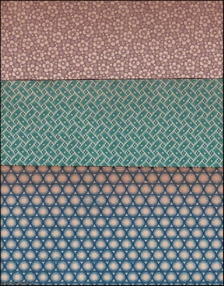 Patterned Endpapers, c.1895. A collection of 12 original late 19th. PATTERNED PAPERS.