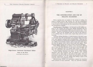 Item #368595 A Treatise on Milling and Milling Machines; The Cincinnati Milling Machine Co.,...