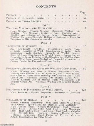 Procedure Handbook of Arc Welding, Design and Practice. 3rd Edition. The Lincoln Electric Company, Cleveland, Ohio, U.S.A.