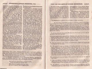 View of the Progress and Present State of the Arts of Design in Britain; Painting and Engraving, Fine Arts in Scotland, etc. An original article printed in 1816 : 50 pages.