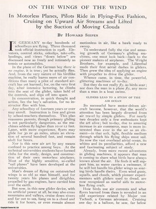 Gliders : On the Wings of the Wind, in Motorless Planes. By Howard Siepen. An original article from the National Geographic Magazine, 1929.