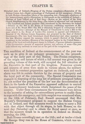 1866 : Disturbed state of Ireland and Suspension of the. FENIAN CONSPIRACY.