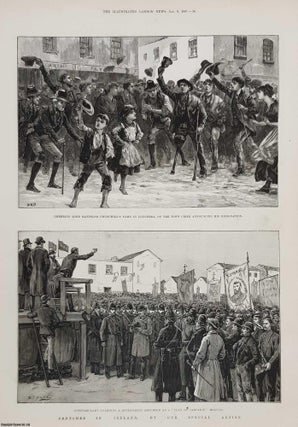 Item #368760 The Rent War in Ireland, 1887. A collection of pages, with engravings, from the...