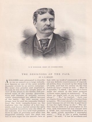 Chicago World's Fair, to celebrate the 400th anniversary of Christopher Columbus's arrival in the New World in 1492. A group of three articles from the Harper's Monthly Magazine, 1892.