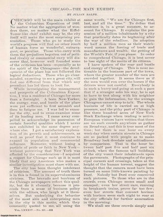 Chicago World's Fair, to celebrate the 400th anniversary of Christopher Columbus's arrival in the New World in 1492. A group of three articles from the Harper's Monthly Magazine, 1892.