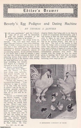 Beverly's Egg Pedigree and Dating Machine. By Thomas A. Janvier. CHICKEN HUMOUR.
