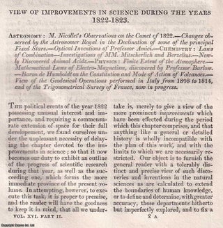 Item #368864 View of Improvements in Science during the years 1822-23. An original article from...