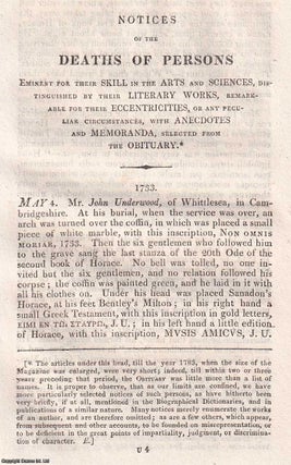 1733- 1800 Obituaries : Notices of the Deaths of Persons. OBITUARIES.