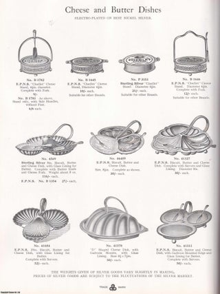 Sterling Silver & Electro Plate. Catalogue of Barker Brothers Silversmiths Ltd. Unity Works, Constitution Hill, Birmingham.