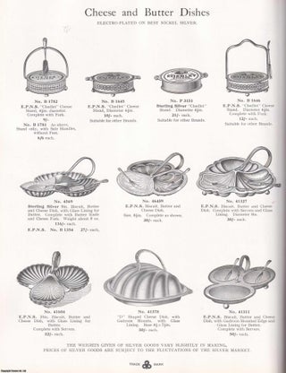 Sterling Silver & Electro Plate. Catalogue of Barker Brothers Silversmiths Ltd. Unity Works, Constitution Hill, Birmingham.
