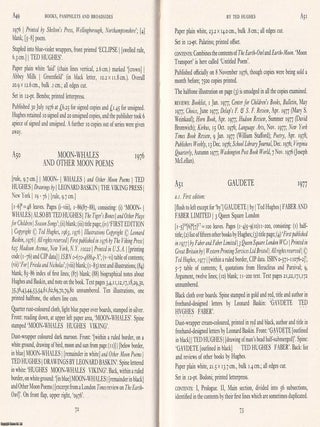 Ted Hughes, a Bibliography, 1946-1980. By Keith Sagar and Stephen Tabor.