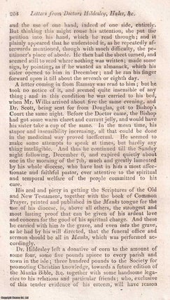 Item #369051 Letters from Bishop Hildesley, Dr. Stephen Hales, John Leland, etc., 1754-1772. An...